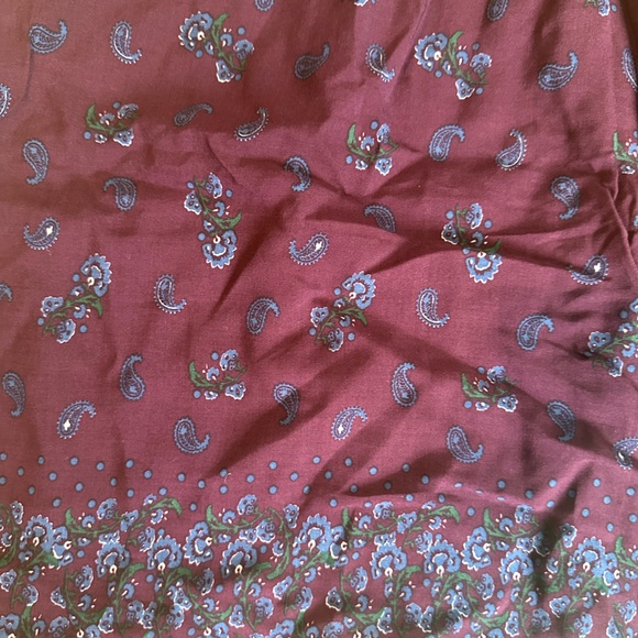 Plum Floral and Paisley Mini Skirt - Picture 2 of 2